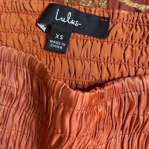 Lulus Orange Smocked body suit